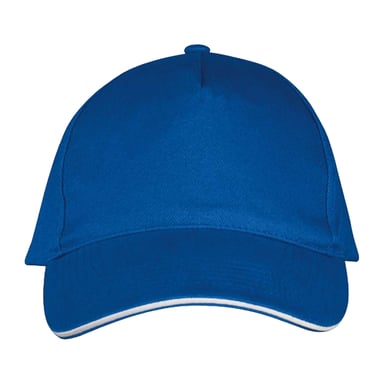 SOLS Long Beach 5 Panel Baseball Cap (Royal Blue/White)