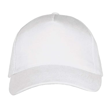 SOLS Long Beach 5 Panel Baseball Cap (White)