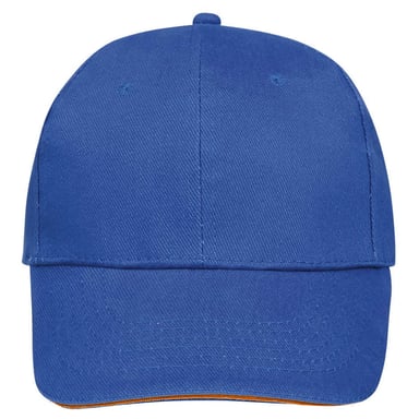 SOLS Buffalo 6 Panel Baseball Cap (Royal Blue/Neon Coral)