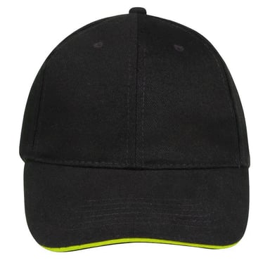 SOLS Buffalo 6 Panel Baseball Cap (Black/Gold)