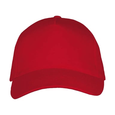 SOLS Long Beach 5 Panel Baseball Cap (Red)