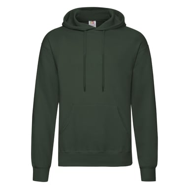 Fruit of the Loom Mens Classic Hooded Hoodie (Bottle Green)