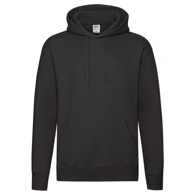 Fruit of the Loom Mens Premium 70/30 Plain Hoodie (Black)