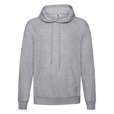 Fruit of the Loom Mens Lightweight Pullover Hoodie (Heather Grey)