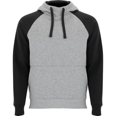 Roly Unisex Adult Badet Two Tone Hoodie (Heather Grey/Black)