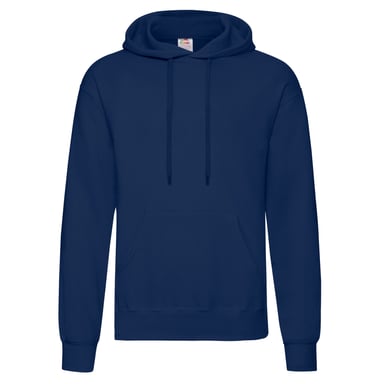 Fruit of the Loom Mens Classic Hooded Hoodie (Navy)