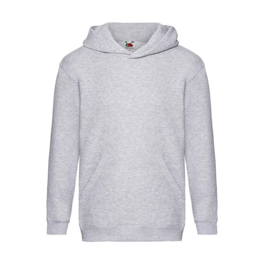 Fruit of the Loom Childrens/Kids Premium Plain Hoodie (Heather Grey)