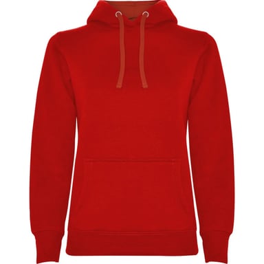 Roly Womens/Ladies Urban Hooded Polycotton Sweatshirt (Red)