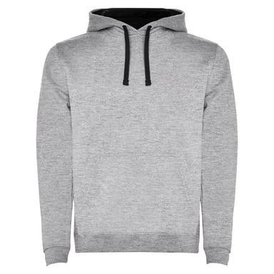 Roly Mens Urban Hooded Sweatshirt (Heather Grey/Black)