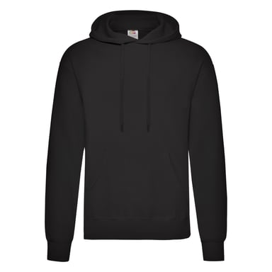 Fruit of the Loom Mens Classic Hoodie (Black)