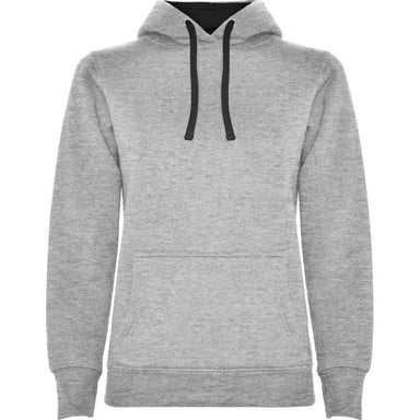 Roly Womens/Ladies Urban Hoodie (Heather Grey/Black)