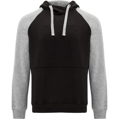Roly Unisex Adult Badet Two Tone Hoodie (Black/Heather Grey)