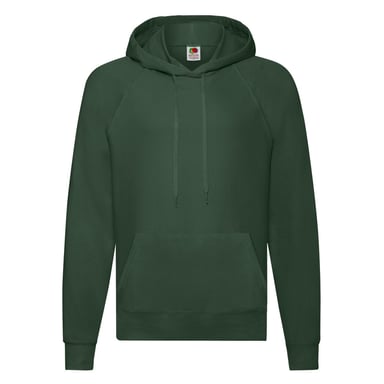 Fruit of the Loom Mens Lightweight Pullover Hoodie (Bottle Green)
