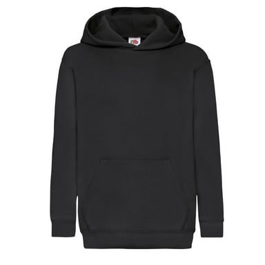 Fruit of the Loom Childrens/Kids Classic Hoodie (Black)