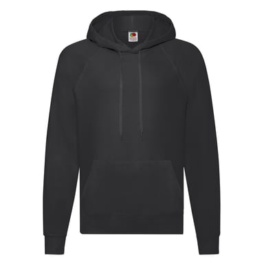 Fruit of the Loom Mens Lightweight Pullover Hoodie (Black)