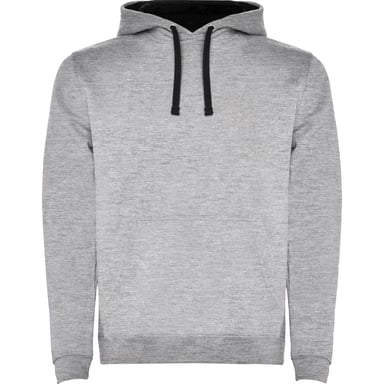 Roly Childrens/Kids Urban Drawstring Hoodie (Heather Grey/Black)