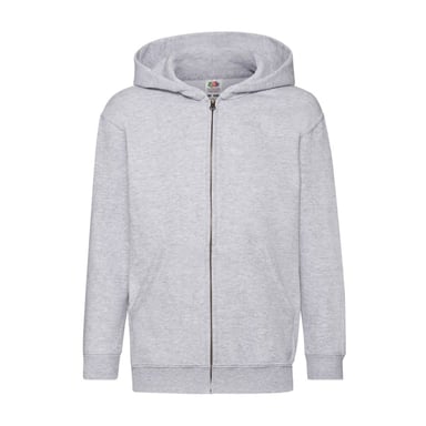 Fruit of the Loom Childrens/Kids Classic Heather Full Zip Hoodie (Heather Grey)
