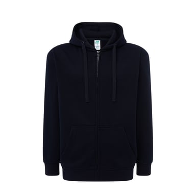 JHK Unisex Adult Plain Full Zip Hoodie (Navy)