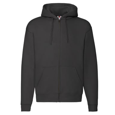 Fruit of the Loom Mens Premium Full Zip Hoodie (Black)