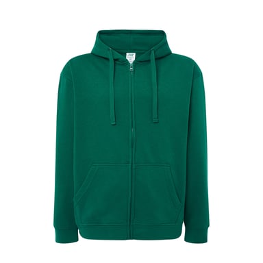 JHK Unisex Adult Plain Full Zip Hoodie (Kelly Green)