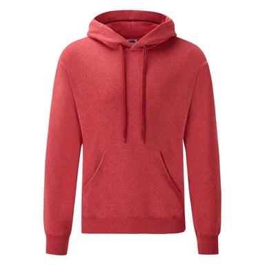 Fruit of the Loom Mens Classic Hooded Hoodie (Heather Red)