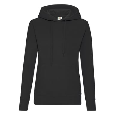 Fruit of the Loom Womens/Ladies Classic Hoodie (Black)