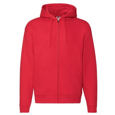 Fruit of the Loom Mens Premium Full Zip Hoodie (Red)