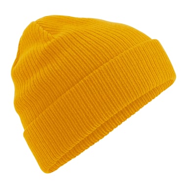 Beechfield Unisex Adult Organic Cotton Beanie (Mustard)