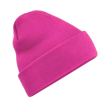 Beechfield Volwassenen van Unisex Originele geboeide Beanie (Fuchsia)