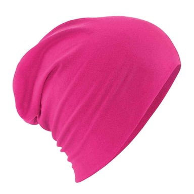 Beechfield Hemsedal Slouch Cotton Beanie (Fuchsia)