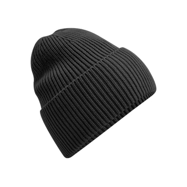 Beechfield Cuffed Oversized Beanie (Charcoal)