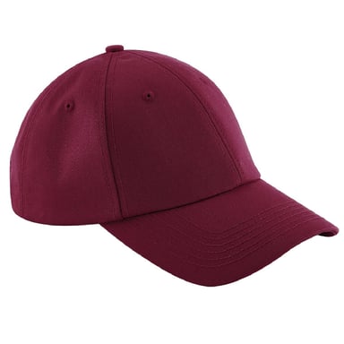Beechfield Unisex Authentic 6 Panel Baseball Cap (Burgundy)