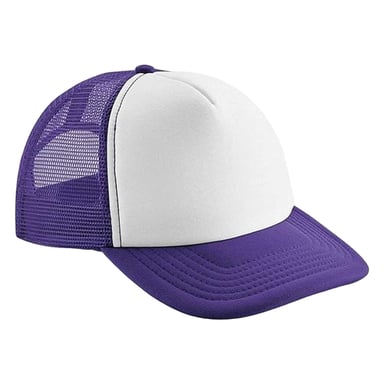 Beechfield Vintage Snapback Trucker Cap (Purple)