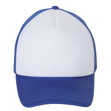 SOLS Bubble Colour Block Baseball Cap (White/Royal Blue)