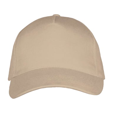SOLS Long Beach 5 Panel Baseball Cap (Beige)