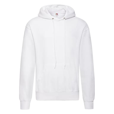 Fruit of the Loom Mens Classic Plain Hoodie (White)
