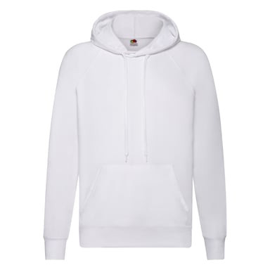 Fruit of the Loom Mens Lightweight Pullover Hoodie (White)