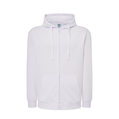 JHK Unisex Adult Plain Full Zip Hoodie (White)