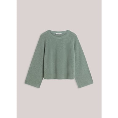 Summum 7s7950-70045 619 sweater superfine merino wool blend knit eucalyptus