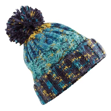 Beechfield Womens/Ladies Corkscrew Pom Pom Beanie (Marine Blue)
