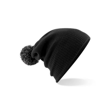Beechfield Volwassenen Unisex Snowstar Beanie (Zwart/Grafiet)