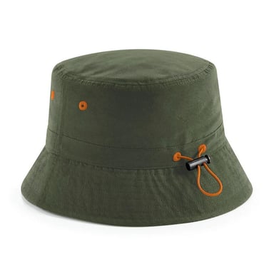 Beechfield Unisex Adult Recycled Polyester Bucket Hat (Olive Green)