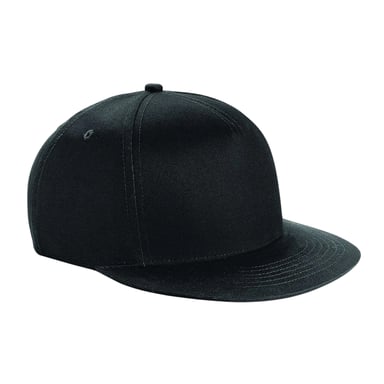 Beechfield Kinder/Kinder 5 Paneel Snapback Cap (Zwart/Zwart)