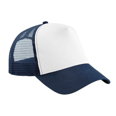 Beechfield Childrens/Kids Snapback Trucker Cap (French Navy/White)