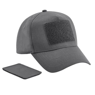 Beechfield Unisex Adult Removable Patch Baseball Cap (Graphite Grey)