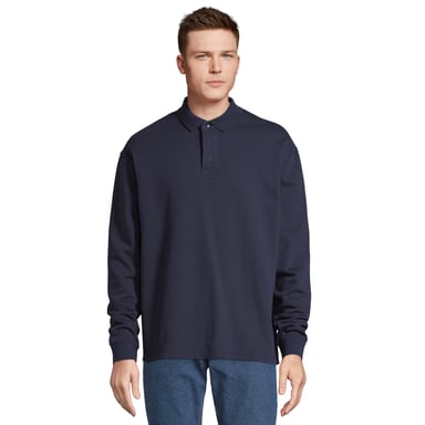 SOLS Unisex Adult Heritage Polo Neck Sweatshirt (French Navy)