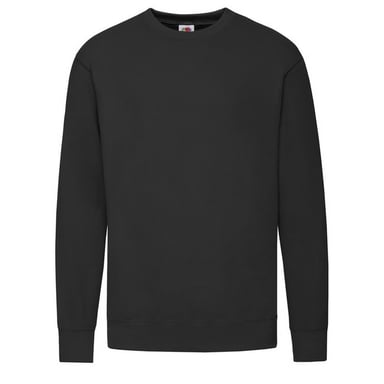 Fruit Of The Loom Mens Lightweight Set-in Sweatshirt (Black)