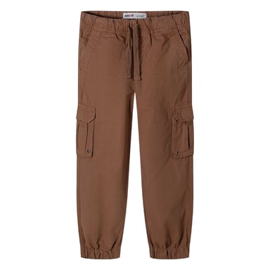 Minoti Girls Cotton Plain Cargo Trousers (Copper)