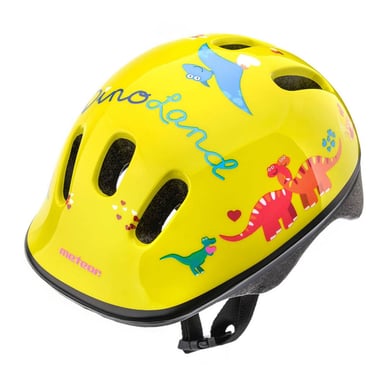 Meteor Childrens/Kids Dinosaur Bike Helmet (Yellow)