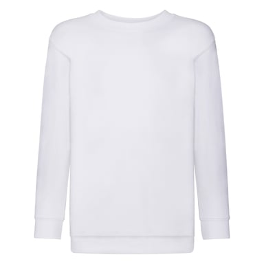 Fruit of the Loom Childrens/Kids Classic Plain Set-in Sweatshirt (White)